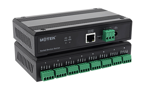 工業(yè)級(jí)串口轉(zhuǎn)以太網(wǎng)服務(wù)器_UT-6808MT 10/100M轉(zhuǎn)8口RS-485/422串口服務(wù)器